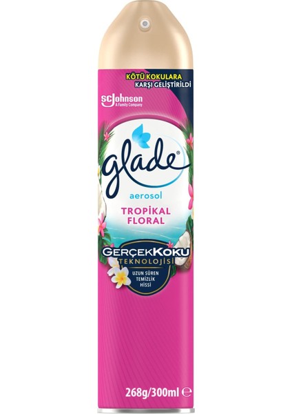 Hava Tazeleyici Aerosol, Oda Kokusu, Tropikal Floral, 300ML
