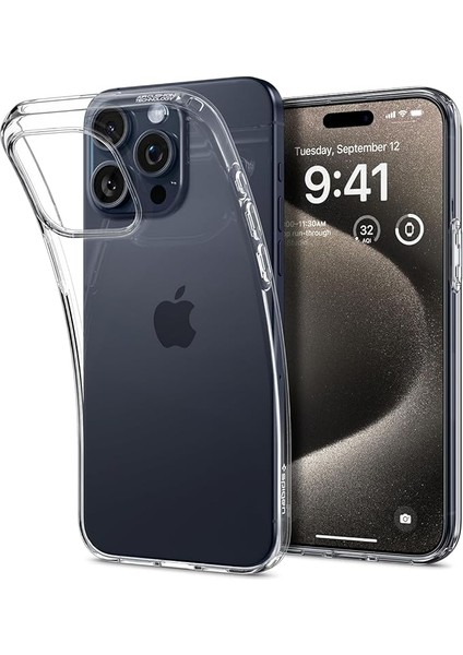 iPhone 15 Pro Max Kılıf Liquid Crystal 4 Tarafı Tam Koruma Crystal Clear - ACS06557