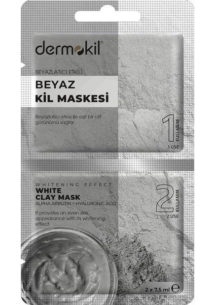 Beyazlatıcı Etkili Kil Maskesi 2x 7.5 ml