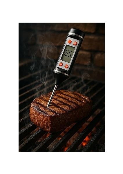 Dijital Gıda Termometresi, Uzun Prob 24 Cm, -50°c ile +300°C Arası, Hızlı ve Hassas Sıcaklık Ölçer, Mutfak, Et, Yağ, Şeker, Çikolata, Sıvı Termometresi fırsatları