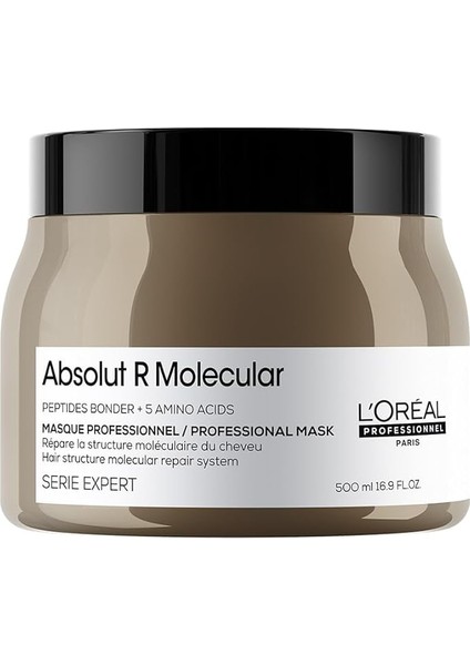 Professionnel Paris L'oreal Professıonnel Parıs Loreal Professionnel Absolut Repair Molecular Tüm Yıpranmış Saçlar Için Yoğun Onarıcı Maske 500 ml