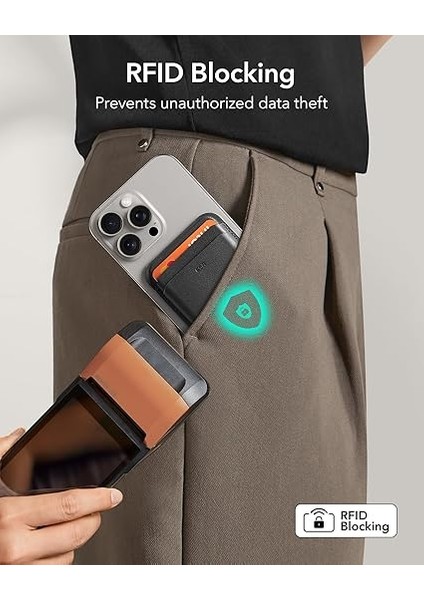 Için Magsafe Cüzdan, 5 Kartlık, Rfıd Koruması, 3200 G Manyetik Dayanıklılığa Sahip iPhone Cüzdanı, Vegan Deri, Magsafe Kartlık Için, iPhone 16/15/14/13/12 Serisi Için, 13/12 Mini Için Değil, Siyah fırsatları
