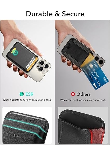 Için Magsafe Cüzdan, 5 Kartlık, Rfıd Koruması, 3200 G Manyetik Dayanıklılığa Sahip iPhone Cüzdanı, Vegan Deri, Magsafe Kartlık Için, iPhone 16/15/14/13/12 Serisi Için, 13/12 Mini Için Değil, Siyah indirimleri