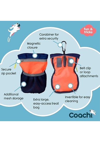 Of Animals Coachi Profesyonel Köpek Eğitim ve Ödül Çantası, Lacivert Mercan modelleri