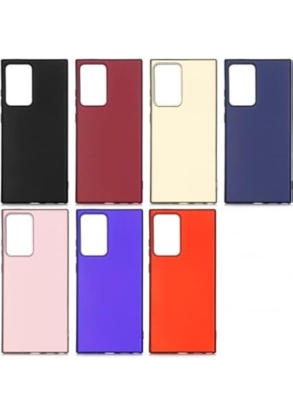 Samsung Galaxy Note 20 Ultra ile Uyumlu Kılıf Mat Esnek Lux Silikon Kapak Ince Kaliteli Renkli Yumuşak - Mürdüm fiyatları