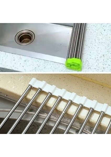 Evye Üstü Katlanır Nihale Paslanmaz Çelik Pratik Sebze Meyve Bulaşık Kurutma Süzgeci modelleri