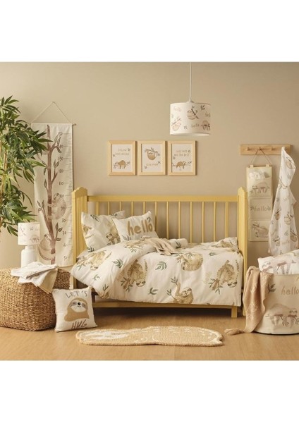 Maıson Sloth Hayvan Baskılı%70 Pamuk%30 Polyester Oyuncak Sepeti, Çok Renkli, 36X40 cm fiyatları