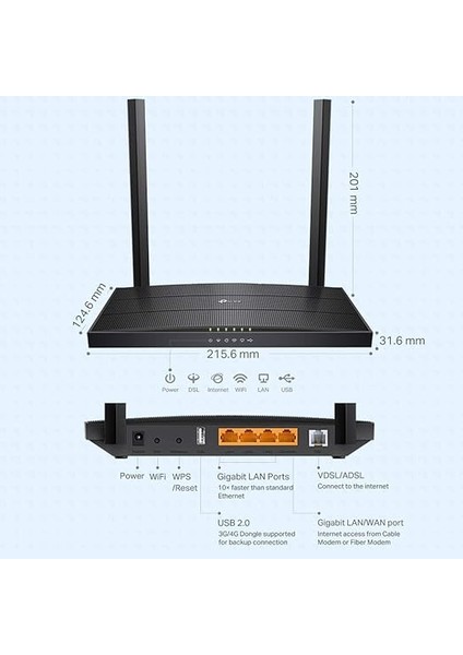 Archer VR400 1200 Mbps Vdsl2 Modem modelleri