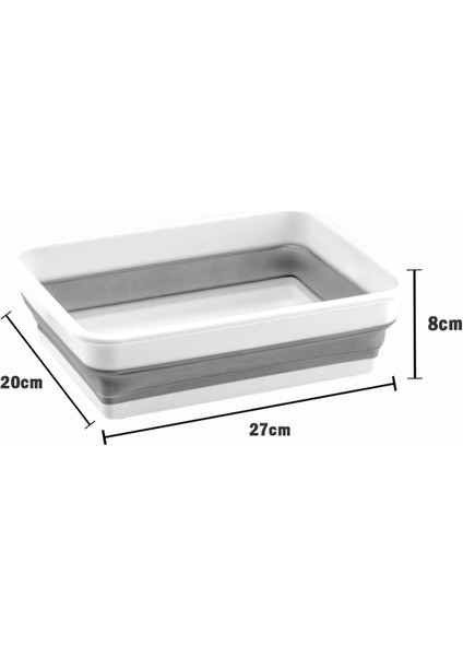 Katlanabilir Dikdörtgen Bulaşık Sepeti, 4 Litre Çok Amaçlı Katlanabilir Dikdörtgen Sepet, Katlanır Bulaşık ve Çamaşır Sepeti 20CM*27CM*8CM fiyatları