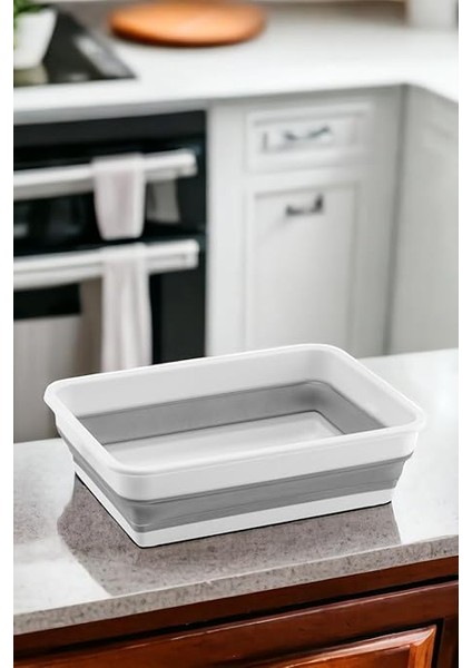 Katlanabilir Dikdörtgen Bulaşık Sepeti, 4 Litre Çok Amaçlı Katlanabilir Dikdörtgen Sepet, Katlanır Bulaşık ve Çamaşır Sepeti 20CM*27CM*8CM indirimleri