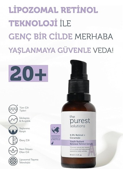 Purest Solutions Youth Radiant Renewal Retinol Serum Retinol Ceramide fırsatları