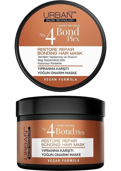 Care No: 4 Bond Plex Yıpranma Karşıtı Yoğun Saç Bakım Maskesi 230 Ml- Vegan