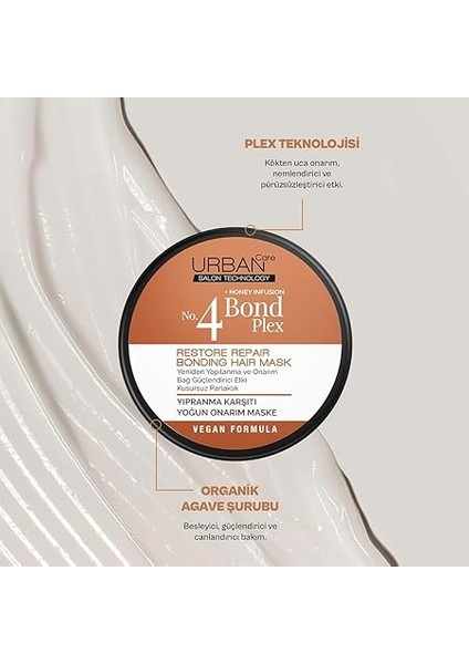Care No: 4 Bond Plex Yıpranma Karşıtı Yoğun Saç Bakım Maskesi 230 Ml- Vegan modelleri