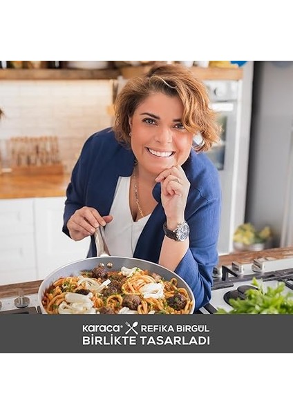 x Refika Birgül Swiss Crystal Creamy Metal 6 Parça Sahan Set Krem fırsatları