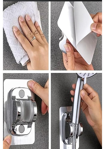 Krom Kendinden Yapışkanlı 15 kg Taşıyabilen Nano Duş Başlığı Askısı Duş Mafsalı fiyatları