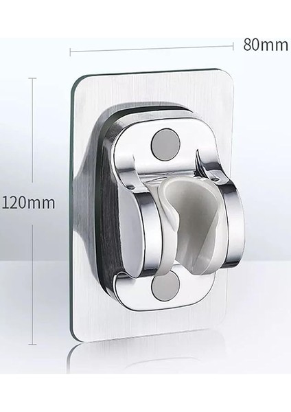 Krom Kendinden Yapışkanlı 15 kg Taşıyabilen Nano Duş Başlığı Askısı Duş Mafsalı fırsatları