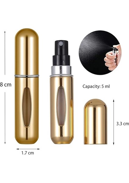 5 Adet 5 ml Parfüm Spreyi, Doldurulabilir Parfüm Şişesi, Taşınabilir Sprey, Seyahat Için, Mini Taşınabilir Sprey Şişesi, Cep Spreyi, Altın, Mor, Pembe, Siyah, (ZM-123) fiyatları