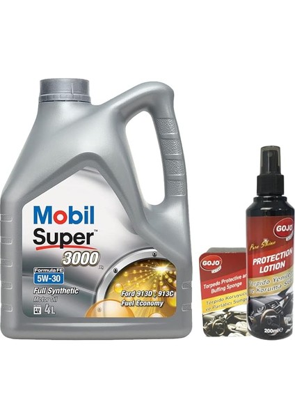 Super 3000 X1 Formula Fe 5W30 Motor Yağı 4 L + 00117 Gojo Araç Bakım Seti