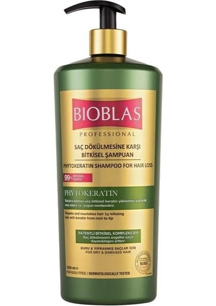 Phytokeratin Kuru &amp; Yıpranmış Saçlar Saç Dökülmesine Karşı Şampuan 1000 ml