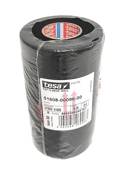 Evi Bez Bant Tüylü 19MMX15MT 8'li Paket Yanmaz Kumaş Elektrik Kablo Sarma Bantı Tesa® Orijinal Ürün