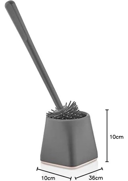 Ata Home Silikon Klozet Wc Tuvalet Fırçası Gri Kare fırsatları