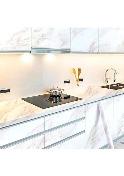 Mermer Desenli Kendinden Yapışkanlı Folyo 5 Metre, 60 Cm, Vinil, Kendindenyapışkanlı, Dekor Folyosu, Pencere Çıkartması, Pvc Çıkartma, Mobilya, Mutfak Dolabı, Granit (Beyaz Mermer Desenli) fiyatları