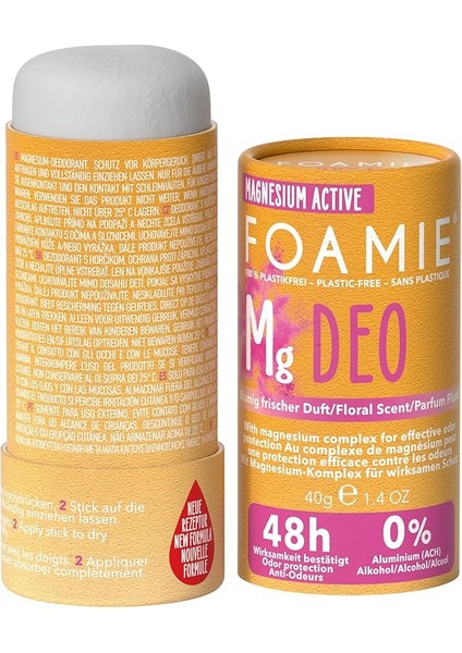 Yeni Formülasyon Kadın Katı Deodorant "happy Day" Çiçek Kokusu Deo Çubuğu, Alüminyumsuz 48 Saat Verimlilik, Vegan ve Plastik Içermeyen Deodorant, 40 G