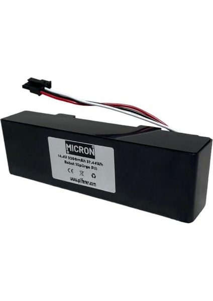 Mi Mop Pro STYTJ02YM / V2 Pro/ V3 Uyumlu 14.4V 3200 Mah Robot Süpürge Pili Siyah Plastik Kutulu Pil Paketli