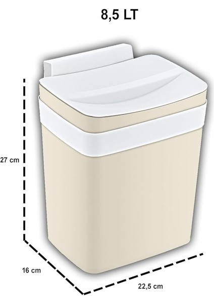 Soft Askılı Çöp Kutusu 8,5 Lt Beyaz modelleri