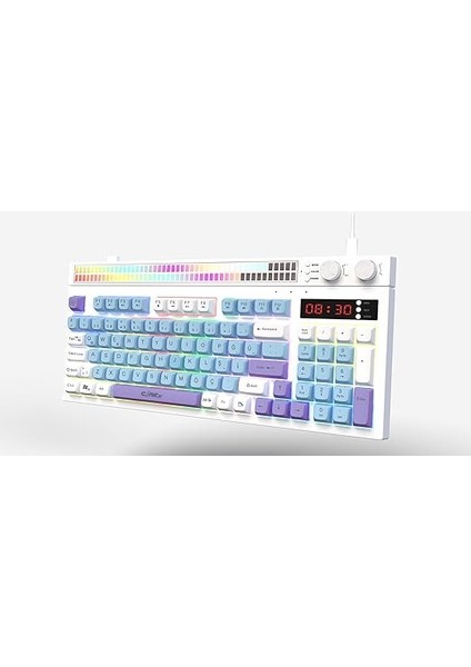Spectrum K1 Fonksiyonel Çift LCD Ekran &amp; Çift Rgb - Ses Kontrolcülü Membran 94 Tuşlu Spectrum Rgb Modlu Gaming Klavye fiyatları