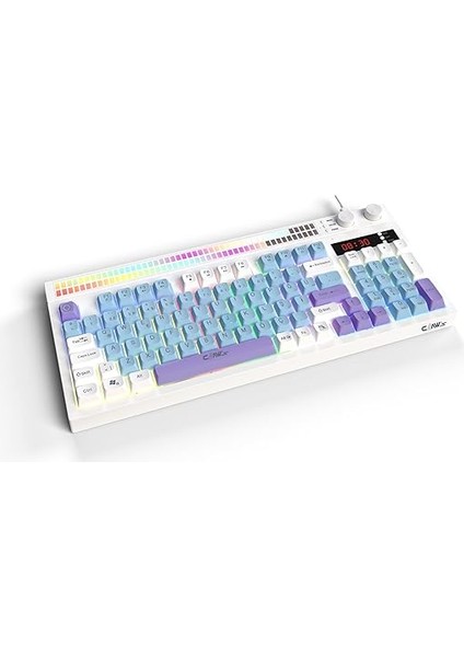 Spectrum K1 Fonksiyonel Çift LCD Ekran &amp; Çift Rgb - Ses Kontrolcülü Membran 94 Tuşlu Spectrum Rgb Modlu Gaming Klavye modelleri