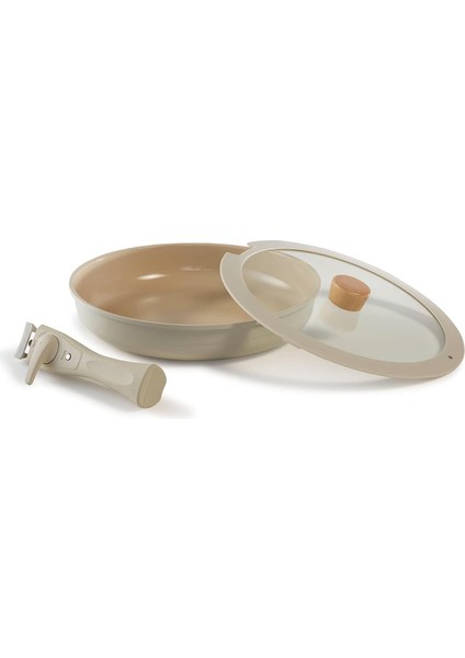 Midas Bej 9 Parça Ayrılabilen Saplı Iç Içe Geçebilen Tencere Tava Seti indirimleri