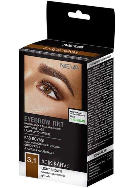 3.1 Açık Kahve Amonyaksız %100 Vegan Kaş Boyası