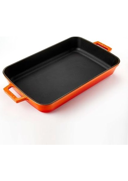 Döküm Dikdörtgen Tepsi, 26X40 Cm, Turuncu modelleri