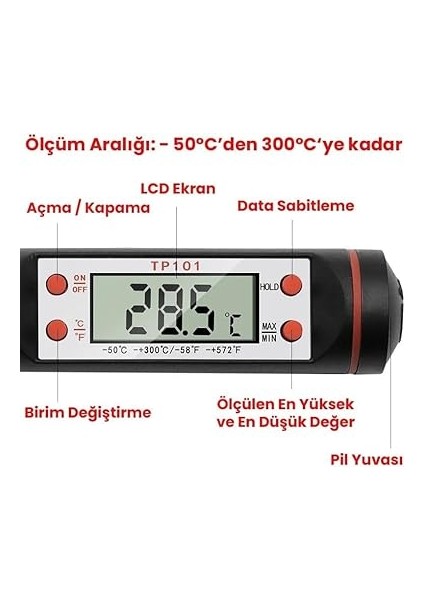 Et Su Süt Sıcaklık Ölçer Termometresi Yiyecek Sıvı Gıda Isı Ölçüm fiyatları