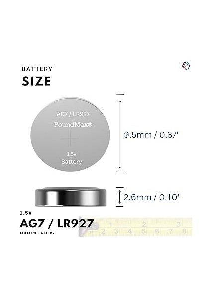 Ag7, LR57, LR927, 395 1,5V Alkalin Pil Düğme Hücreleri, SR927, SR927W Saat Oyuncakları, Küçük Elektronik Cihazlar, Saatler, Araba Anahtarları, Uzaktan Kumandalar, Teraziler Için indirimleri