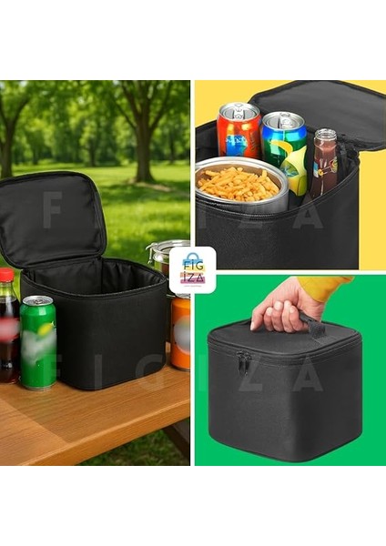 8 Litre Termos Çanta – Isı Yalıtımlı Termal Yemek ve Içecek Taşıma Çantası, Sıcak &amp; Soğuk Koruma, Piknik, Kamp, Ofis, Seyahat ve Araç Kullanımı Için Uygun, Sızdırmaz ve Silinebilir (Siyah) modelleri