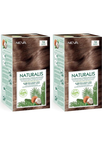 Saç Boyası 7.0 Yoğun Kumral %100 Vegan 2'li Set