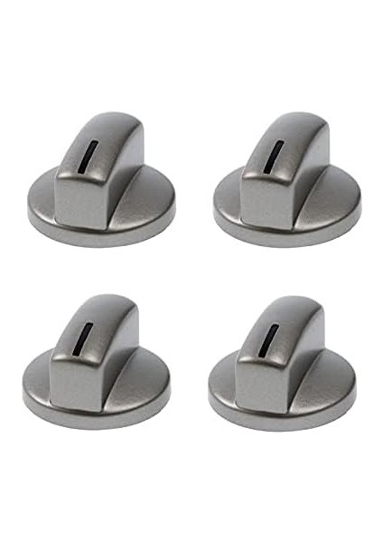 Bosch ve Siemens ile Uyumlu Ocak Fırın Düğmesi, 4'lü Set, Gri