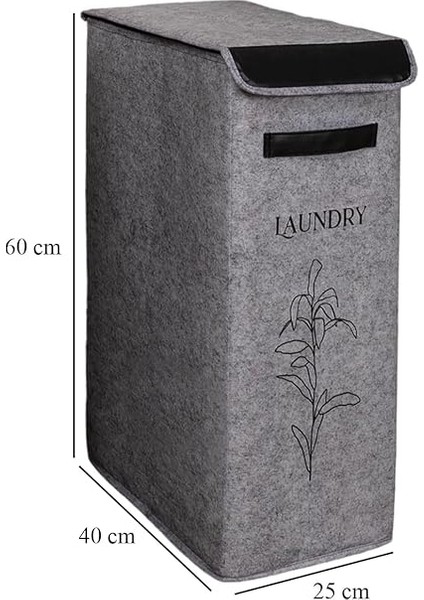 Kirli Çamaşır Sepeti Büyük Küçük Seçenekli Katlanır Sepet Banyo Selesi Çok Amaçlı Keçe Kutu Oyuncak Sepeti (Tek Bölmeli: 60X40X25CM) fiyatları