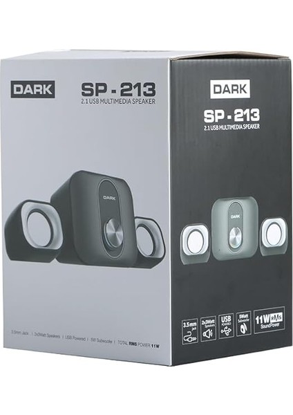 SP-213 11W Rms 2+1 Multimedia Speaker Hoparlör (DK-AC-SP213) fırsatları