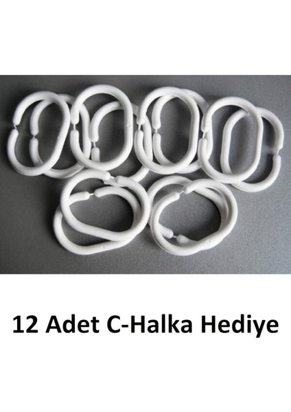 Gri Halkalı Duş Perdesi - 180X200 cm Banyo Perdesi - Tek Kanat Banyo Duş Perdesi - Polyester Kumaş Su Geçirmez Küvet Perdesi - Yıkanabilir Banyo Duş Perdesi fırsatları