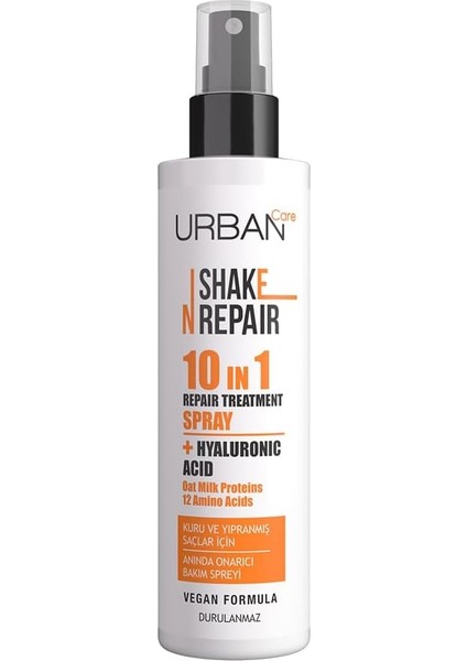 Care Shake N Repair 10-In-1 Onarıcı Etkili Durulanmayan Saç Bakım Spreyi, 200 Mililitre, Vegan