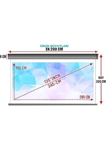 Stor EN290CM BOY200CM Projeksiyon Perdesi Motorlu Yeni Akıllı Kumaş Blackout-Işık Geçirmez 4K 8k Hd modelleri