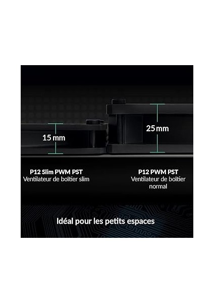 P12 Ince Pwm Pst (3 Adet) - 120 mm Fan, Pwm Paylaşım Teknolojisi, Statik Basınç, Pst Bağlantısı, Hız 300-2100 Rpm - Siyah fiyatları