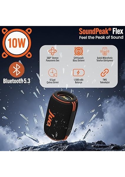 Soundpeak Flex 10W Rgb Bluetooth Hoparlör Kablosuz Taşınabilir Speaker fiyatları