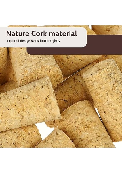 Lens 16'lı Paket Yumuşak Ahşap Mantar Konik Mantar Tapaları Ahşap Şişe Tıpası Sızdırmaz Şarap Şişesi Mantarları Bira Şarap Şişesi Için Yedek Tıpalar, 0,67 x 0,87 x 1,38 Inç indirimleri