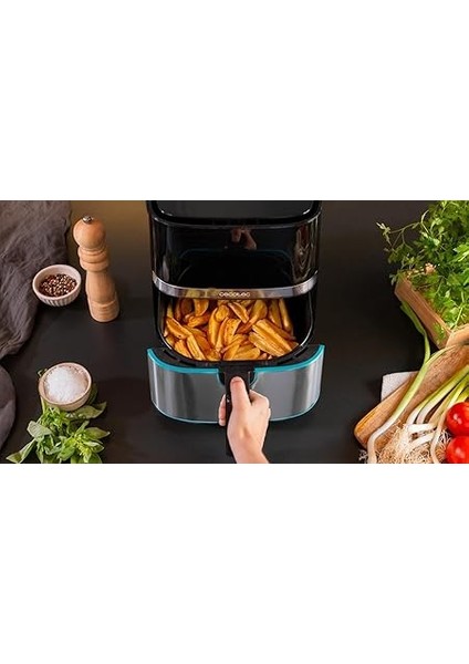 Cecofry 5500 Pro, 5.5l Air Fryer Xl, 1700 W, Perfectcook Teknolojisi, 8 Pişirme Modu indirimleri