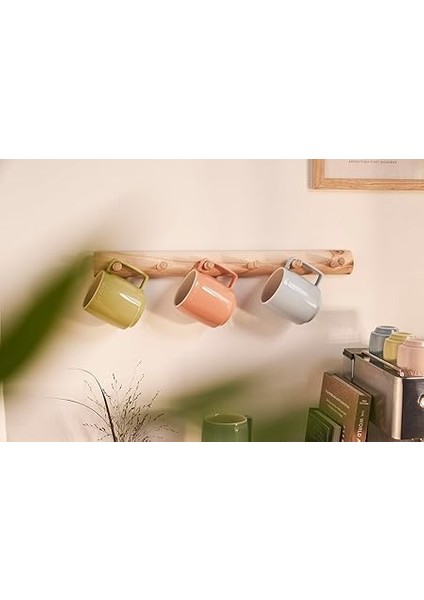 Seramik Kupa Seti, 350 Ml, Makaron Renkli, 6 Parça, Mikrodalga ve Bulaşık Makinesi Uyumlu fiyatları