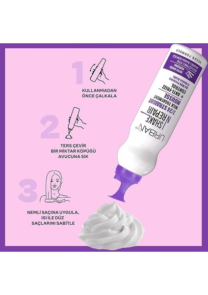 Care Shake N Repair 7/24 Düzleştirici Etkili Saç Bakım Köpüğü, 150 Mililitre, Vegan indirimleri